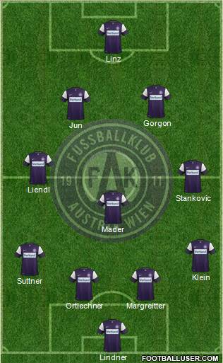 FK Austria Wien Formation 2012