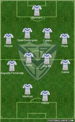 Vélez Sarsfield Formation 2012