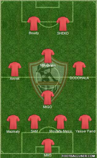 Zamalek Sporting Club Formation 2012