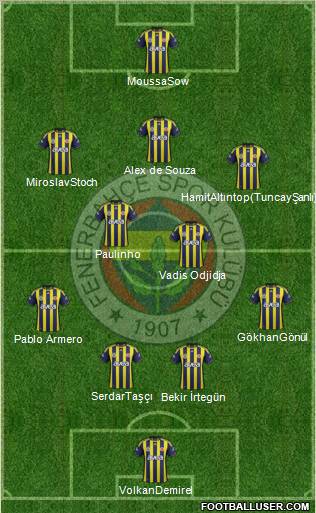 Fenerbahçe SK Formation 2012