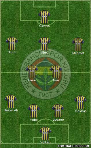 Fenerbahçe SK Formation 2012