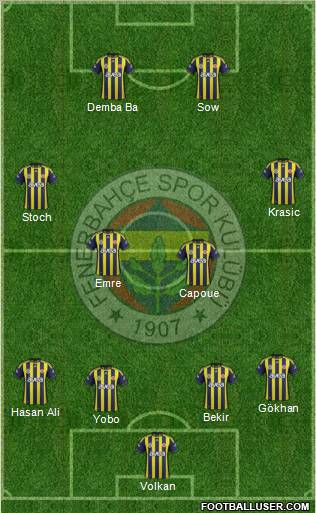 Fenerbahçe SK Formation 2012