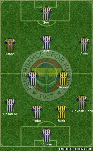 Fenerbahçe SK Formation 2012