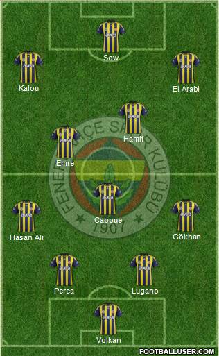 Fenerbahçe SK Formation 2012