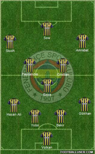 Fenerbahçe SK Formation 2012