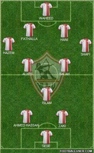 Zamalek Sporting Club Formation 2012