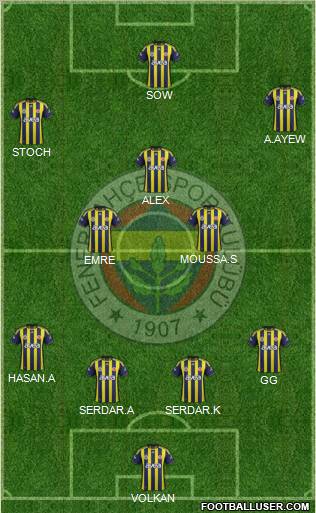 Fenerbahçe SK Formation 2012