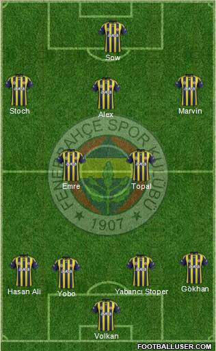 Fenerbahçe SK Formation 2012