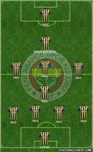 Fenerbahçe SK Formation 2012