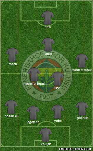 Fenerbahçe SK Formation 2012