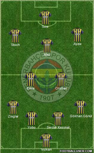 Fenerbahçe SK Formation 2012