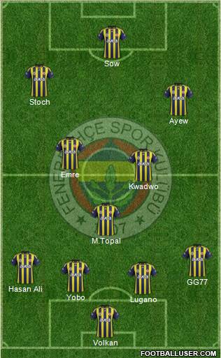 Fenerbahçe SK Formation 2012