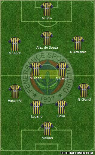 Fenerbahçe SK Formation 2012