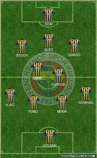 Fenerbahçe SK Formation 2012