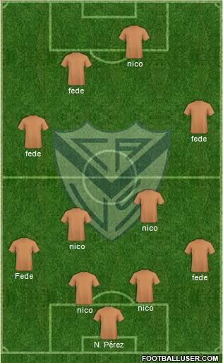 Vélez Sarsfield Formation 2012