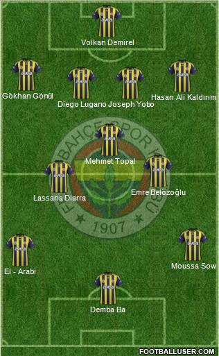 Fenerbahçe SK Formation 2012