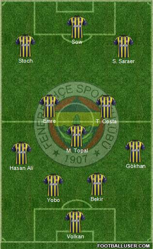 Fenerbahçe SK Formation 2012