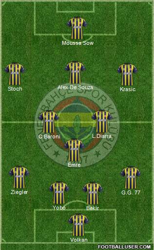 Fenerbahçe SK Formation 2012