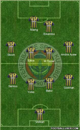 Fenerbahçe SK Formation 2012