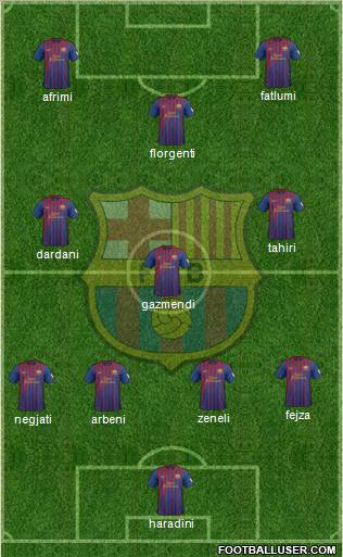 F.C. Barcelona Formation 2012