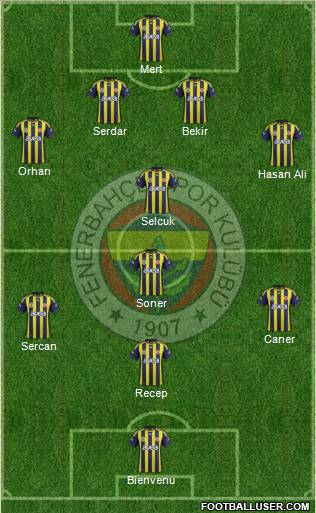 Fenerbahçe SK Formation 2012