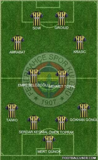 Fenerbahçe SK Formation 2012