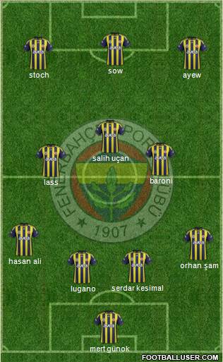 Fenerbahçe SK Formation 2012