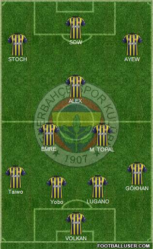 Fenerbahçe SK Formation 2012