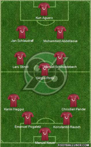 Hannover 96 Formation 2012