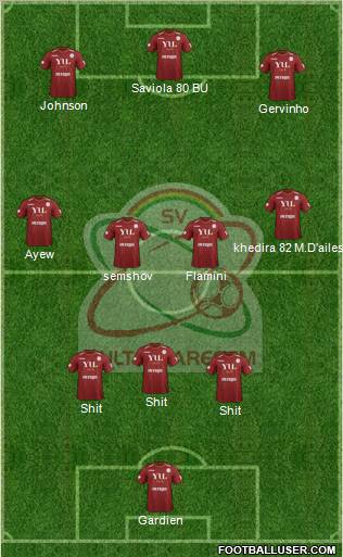 SV Zulte Waregem Formation 2012