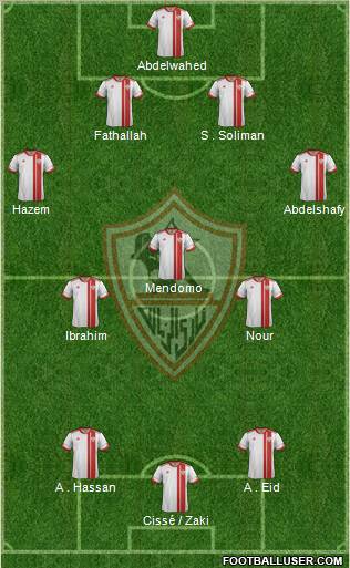 Zamalek Sporting Club Formation 2012