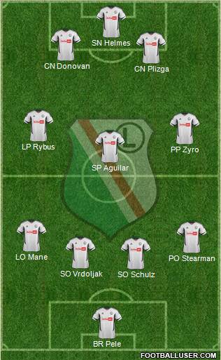 Legia Warszawa Formation 2012