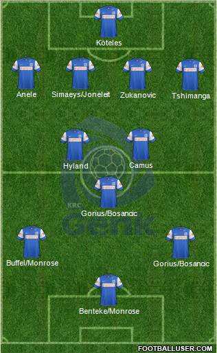 K Racing Club Genk Formation 2012