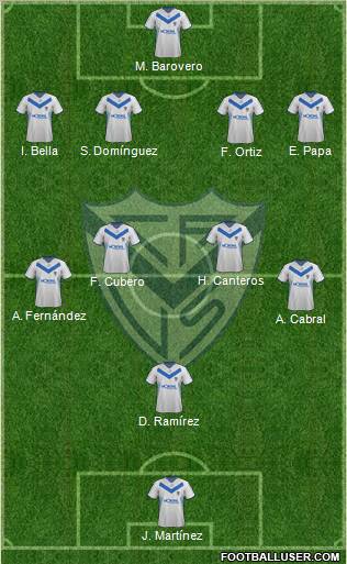 Vélez Sarsfield Formation 2012