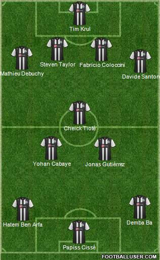 Newcastle United Formation 2012