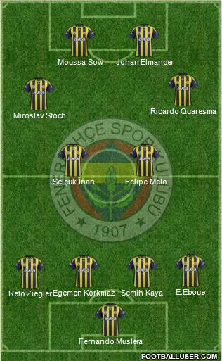 Fenerbahçe SK Formation 2012