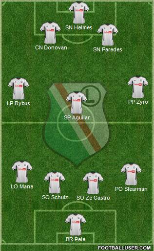 Legia Warszawa Formation 2012