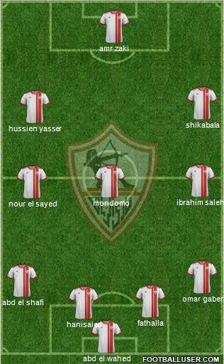 Zamalek Sporting Club Formation 2012