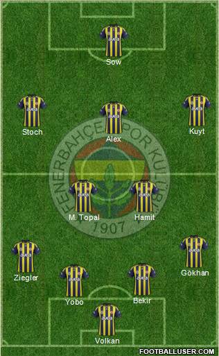 Fenerbahçe SK Formation 2012