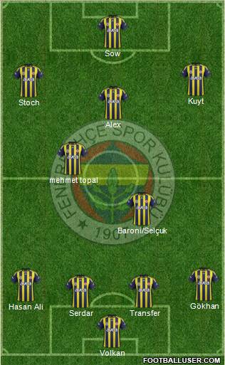 Fenerbahçe SK Formation 2012