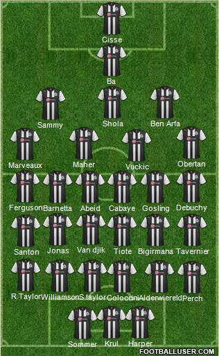 Newcastle United Formation 2012