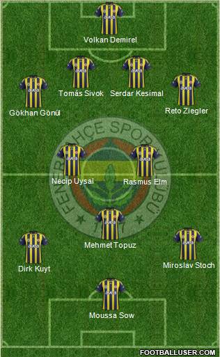 Fenerbahçe SK Formation 2012