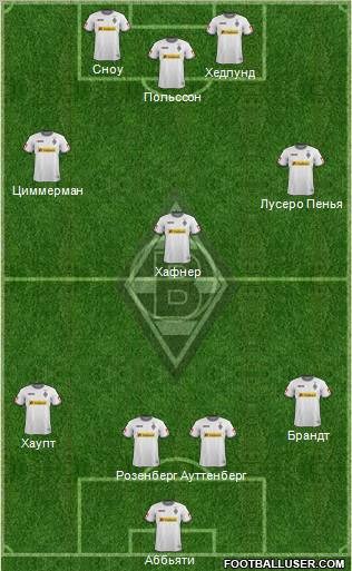 Borussia Mönchengladbach Formation 2012