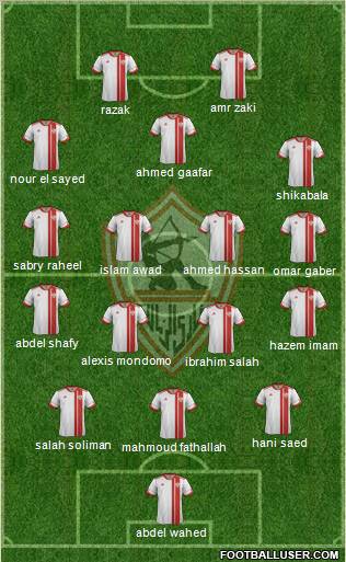 Zamalek Sporting Club Formation 2012