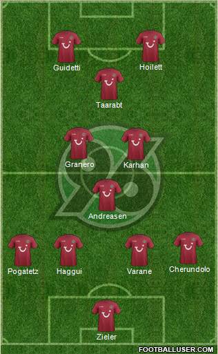 Hannover 96 Formation 2012