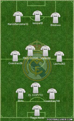 Real Madrid C.F. Formation 2012