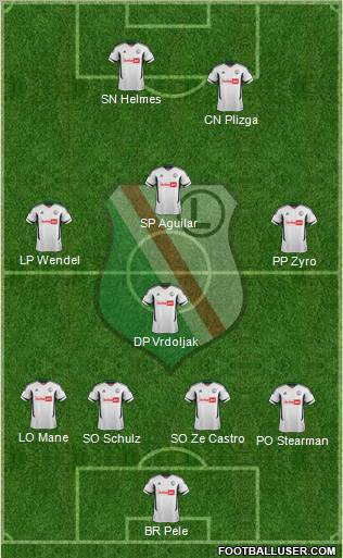 Legia Warszawa Formation 2012