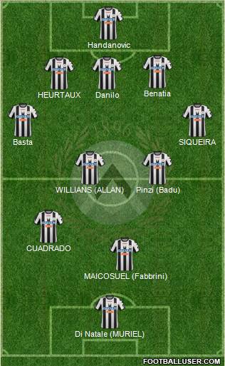 Udinese Formation 2012