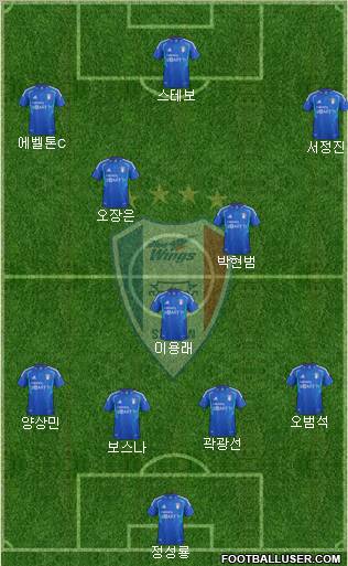 Suwon Samsung Blue Wings Formation 2012