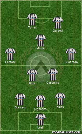 Udinese Formation 2012